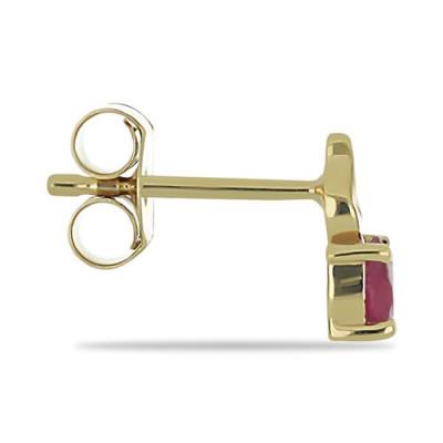 BUY 925 SILVER GLASS FILLED RUBY GEMSTONE CLASSIC EARRINGS – BULK SUPPLIER & EXPORTER